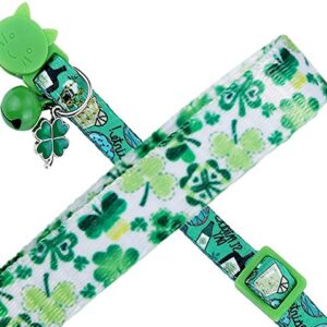 BoomBone 2 Pack St Patricks Day Cat Collar Breakaway,Safety Adjustable Collars with Bell for Kitten