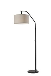 adesso home sl1140-01 transitional floor lamp from max collection in black finish, 25.00 inches, bronze