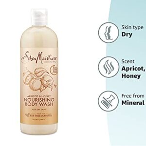 SheaMoisture Body Wash for Dry Skin Nourishing Apricot Honey Cruelty Free, Made with Fair Trade Shea Butter 19.8 oz