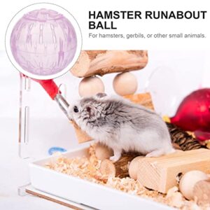 ULTECHNOVO Hamster Ball, Hamster Running Ball 10cm Transparent Run Exercise Ball Portable Mini Ball Hamster Plaything Toy Pets Cage Accessories for Small Animal Pets