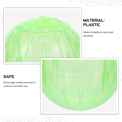 ULTECHNOVO Hamster Ball, Hamster Running Ball 10cm Transparent Run Exercise Ball Portable Mini Ball Hamster Plaything Toy Pets Cage Accessories for Small Animal Pets