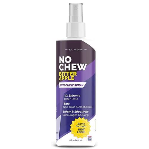 BLUECARE LABS Bitter Apple Spray for Dogs to Stop Chewing - Corrector Spray for Dogs to Prevent Licking and Chewing on Furniture, Paws and Wounds - No Alcohol and Non Toxic - Made in The USA 8oz