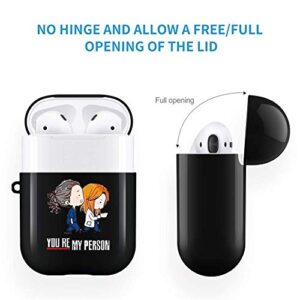 Greys Anatomy AirPods Case Protective Cover Skin - You are My Person. Black Premium Hard Shell Accessories Compatible with Apple AirPods