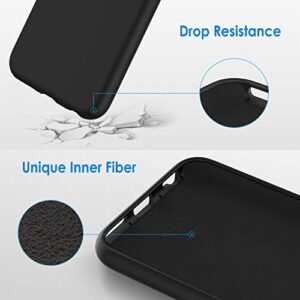 JETech Silicone Case for iPhone 6s Plus/6 Plus 5.5 Inch, Silky-Soft Touch Full-Body Protective Case, Shockproof Cover with Microfiber Lining (Black)