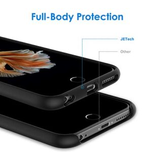 JETech Silicone Case for iPhone 6s Plus/6 Plus 5.5 Inch, Silky-Soft Touch Full-Body Protective Case, Shockproof Cover with Microfiber Lining (Black)