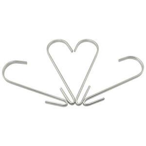 WHYHKJ 12pcs 4.2 Inch S Shaped Flat Hook Silver Tone Heavy Duty Stainless Steel Hanger Hooks for Hanging Pots and Pans, Plants, Utensils, Towels