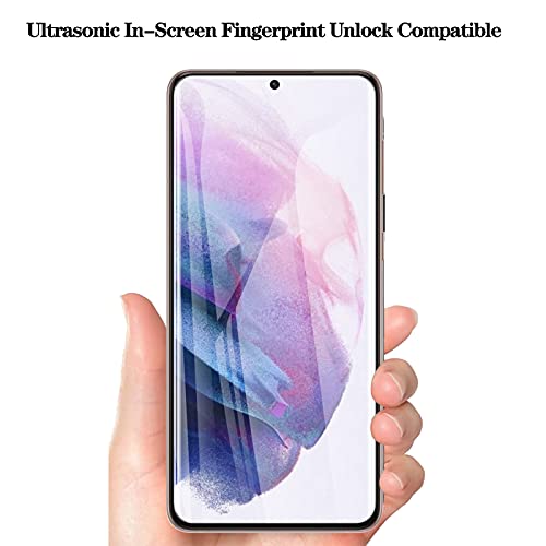 [2 Pack] Galaxy S21 Plus Privacy Screen Protector, Anti-Spy Full Adhesive Coverage Film TPU Screen Protector for Samsung Galaxy S21 Plus, [Ultrasonic Fingerprint Compatible] Easy Installation Frame