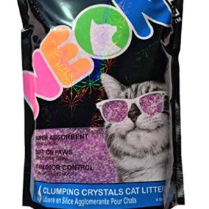 NEON Clumping Silica Gel Crystal Cat Litter, Purple