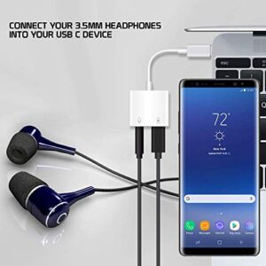 Pro Headphone 3Amp Aux Adapter Compatible with Your Ford 2020 Escape/Kuga Plus USB-C 3.5mm Audio & Hi-Power Charging Port (Charge While You Listen)