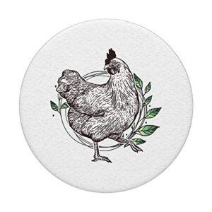 Animal Ornithology Farm Bird Farmer Gift Idea Nature Chicken PopSockets PopGrip: Swappable Grip for Phones & Tablets