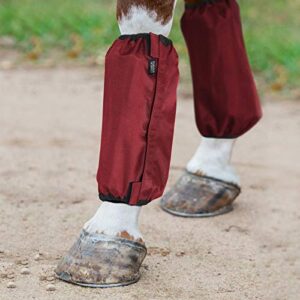 harrison howard horse waterproof leg medicine boot cover-red