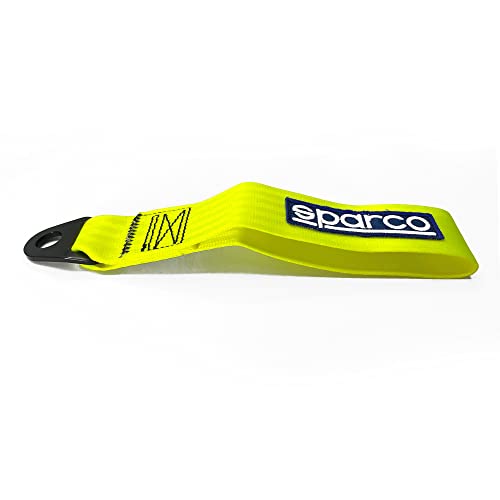 Sparco 01638GF Performance Towing-Hook-Ribbon - Fluo Yellow - max. 2000kg - 16mm Hole