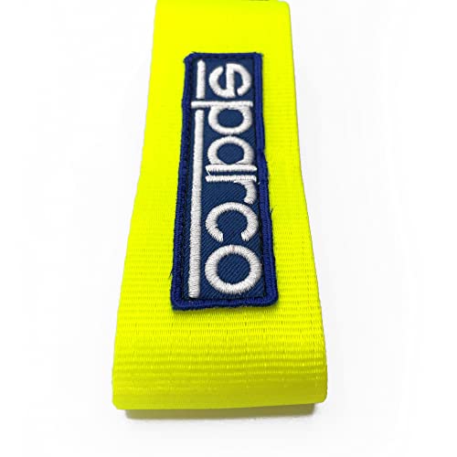 Sparco 01638GF Performance Towing-Hook-Ribbon - Fluo Yellow - max. 2000kg - 16mm Hole