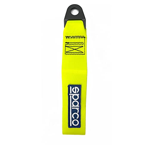 Sparco 01638GF Performance Towing-Hook-Ribbon - Fluo Yellow - max. 2000kg - 16mm Hole