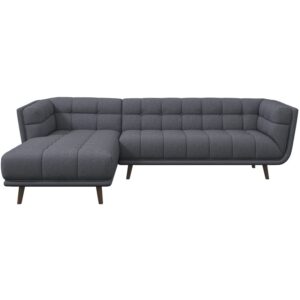 ashcroft allen grey fabric modern living room corner sectional sofa