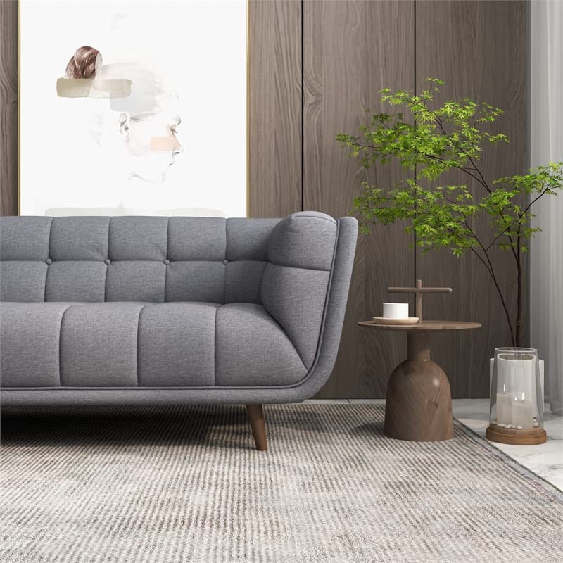 ASHCROFT Allen Grey Fabric Modern Living Room Corner Sectional Sofa