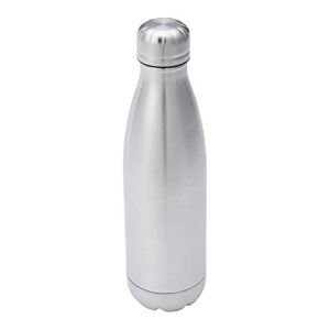 amazon basics 0.5l / 16.9 fl. oz. stainless steel sport water bottle with vacuum sealed, leak-proof lid