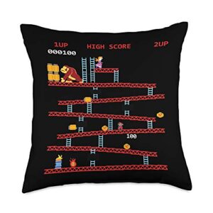 vepadesigns gaming arcade retro video game console vintage gamer gifts throw pillow, 18x18, multicolor