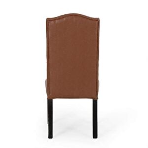 Christopher Knight Home Harriet Dining Chair Sets, Cognac Brown + Dark Brown