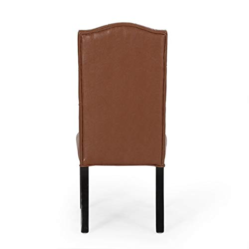 Christopher Knight Home Harriet Dining Chair Sets, Cognac Brown + Dark Brown