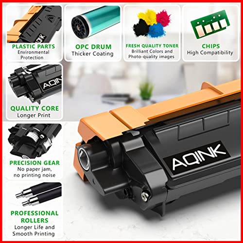 Compatible TK1172 TK-1172 Toner Cartridge Replacement for Kyocera M2540d M2540dw(1102RY2US0) M2040dn(1102S33NL0) Toner Kit Printer（2-Pack, Black） by AQINK