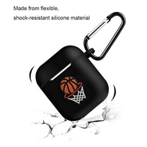 AirPods Case, Premium TPU Shockproof Protective Cover for AirPods 2 & 1, AirPods 2 & 1 Charging Case Headphone Case with Keychain - Basketball 2