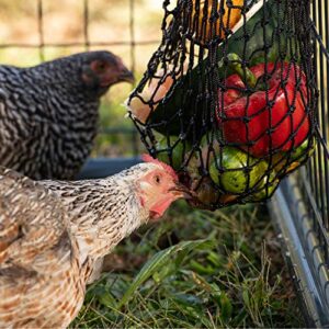 Texas Haynet - Chicken Feeder Busy Bag - American Made Nylon Hanging Feeder Bag - Great for Fresh Treats - Easily Holds with 1" Holes