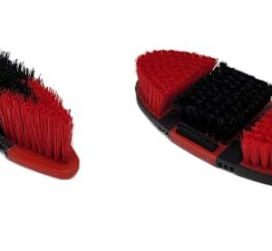 Premium Horse Grooming Kit | 9 Piece Durable Hair groomer Brush Set. Perfect Horse Gift For Beginners or Professional (Red)