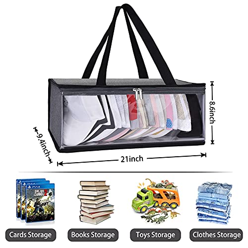 SINKIY Hat Storage for Baseball Caps - Hat Organizer with A Bottom Liner and Dust Proof Design, Storage Organizer Holds up to 25 Hats for Women and Men (Gray)