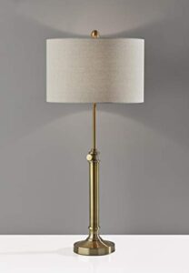 adesso home sl1165-21 transitional table lamp from barton collection in brass-antique finish, 15.00 inches, bronze