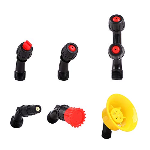 Aimela Sprayer Nozzle Tips,6 Piece Multifunctional Spray Combination,Adjustable Nozzle,Suitable For Replacing Backpack Sprayer Nozzle,Farm Nozzle,Water Pump Nozzle And Orchard Nozzle