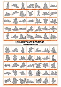 trmbacy diy Ŝẹx posture diagram scratch-off chart 70 phallenging poses wall poster 14 x 20 inch