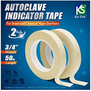 ks-tek autoclave tape-sterilization tape (3/4" wide) 50m 2roll
