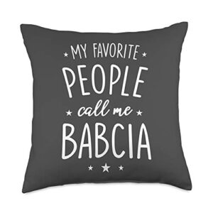babcia gifts favorite people call me babcia throw pillow, 18x18, multicolor