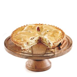 Royalty Art 4-in-1 Cake Stand with Dome, Cheese Board, Covered Platter, and Serving Tray for Pastries, Pies, Appetizers, and Holiday Treats, Decorative Kitchen Server and Display