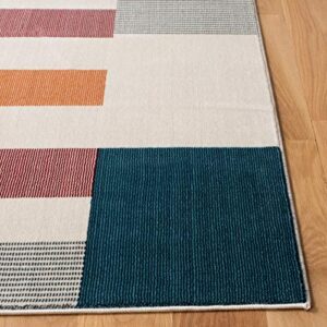 SAFAVIEH Orwell Collection 6'7" Square Beige / Yellow ORW369B Mid-Century Modern Non-Shedding Living Room Bedroom Dining Home Office Area Rug