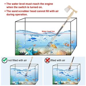 bedee Aquarium Vacuum Gravel Cleaner: Electric Fish Tank Gravel Cleaner 6 in 1 Automatic Siphon Vacuum Cleaner Kit Adjustable Water Flow for Washing Sand Water Changer Filter-Waterproof DC 12V Safer