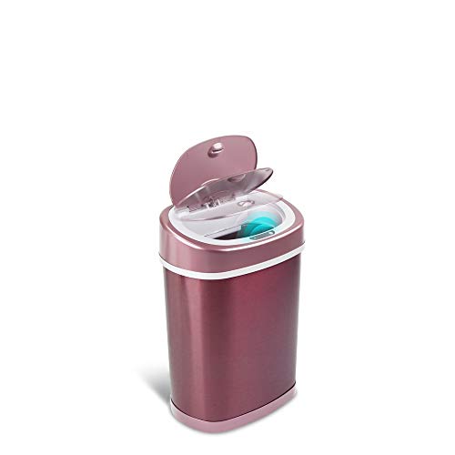 Nine Stars DZT-15-9BURG Trash Can, Small, Burgundy