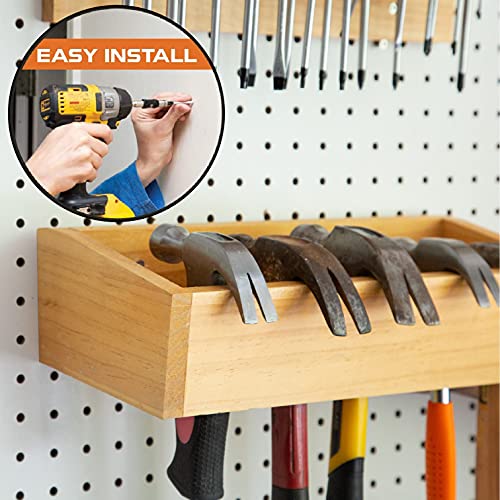 Iron Forge Tools Screwdriver Organizer, Hammer Holder and Pliers Rack - Wall Mount Workshop Hand Tool Organizers and Storage