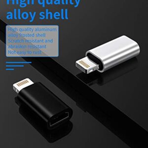 3-Pack,Micro USB to Lightning Adapter,Lightning Male to Microusb Female Adapter for Apple iPhone 5s 6 6s 7 8 Plus se2 x xr xs 12 11 Mini max pro Ipad Connector Converter Port