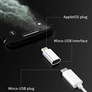 3-Pack,Micro USB to Lightning Adapter,Lightning Male to Microusb Female Adapter for Apple iPhone 5s 6 6s 7 8 Plus se2 x xr xs 12 11 Mini max pro Ipad Connector Converter Port