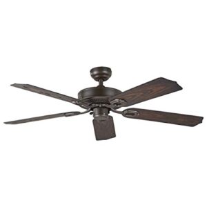 amazon basics 52-inch indoor outdoor ceiling fan - five dark walnut blades, oil rubbed bronze finish
