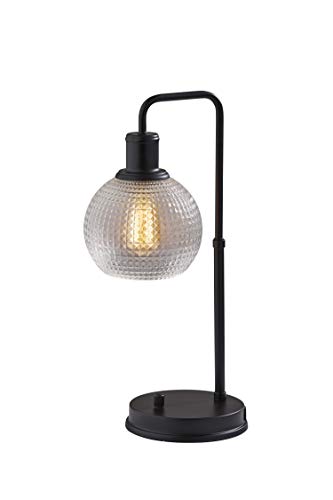 Adesso Home SL3711-01 Transitional Table Lamp from Barnett Collection in Black Finish, 10.50 inches