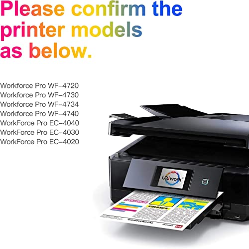 Uniwork Remanufactured Ink Cartridge Replacement for Epson 802 T802 use for Workforce Pro WF-4740 WF-4730 WF-4720 WF-4734 EC-4020 EC-4030 Printer Tray (2 Black)