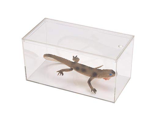 Pioneer Plastics 083CAQUA Clear Micro Habitat Terrarium, Tarantula Enclosure, Desktop Aquarium, 7.75" W x 3.75" D x 3.75" H