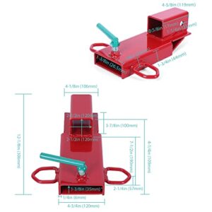 HECASA Clamp On Forklift 2" Hitch Receiver Pallet Fork Trailer Towing Adapter