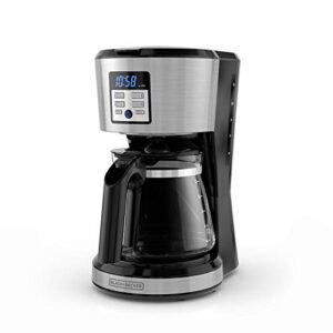 black+decker 12-cup programmable coffee maker, stainless