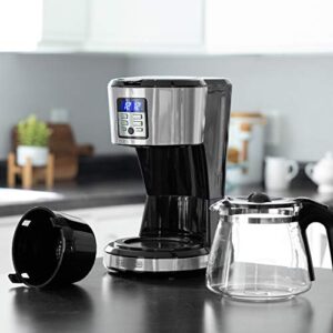 BLACK+DECKER 12-Cup Programmable Coffee Maker, Stainless