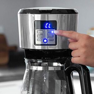 BLACK+DECKER 12-Cup Programmable Coffee Maker, Stainless