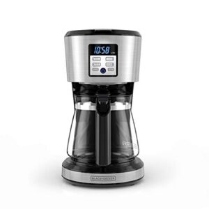 BLACK+DECKER 12-Cup Programmable Coffee Maker, Stainless